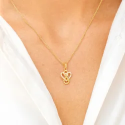 infinity zirkon vedhæng i forgyldt sølv