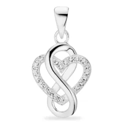 infinity zirkon vedhæng i sølv