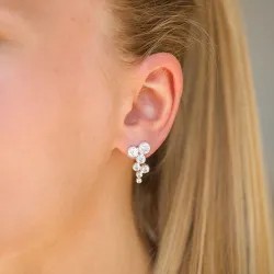 zirkon øreringe i sølv - Bubbly Sparkle