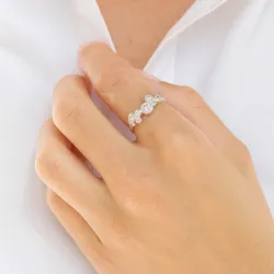 zirkon ring i sølv - Bubbly Sparkle