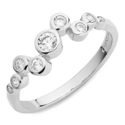 zirkon ring i sølv - Bubbly Sparkle