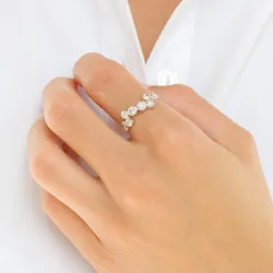 zirkon ring i sølv - Bubbly Sparkle