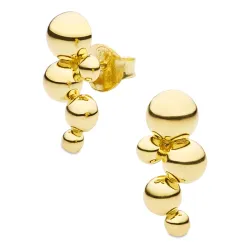 kugle øreringe i forgyldt sølv - Bubbly Pure