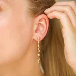 lange øreringe i forgyldt sølv - Bubbly Pure