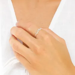 kugle ring i sølv - Bubbly Pure