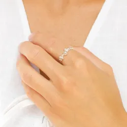 kugle ring i sølv - Bubbly Pure