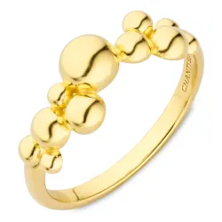 kugle ring i forgyldt sølv - Bubbly Pure