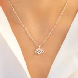 hjerte infinity vedhæng i sølv - Amoré