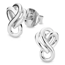 hjerte infinity øreringe i sølv - Amoré
