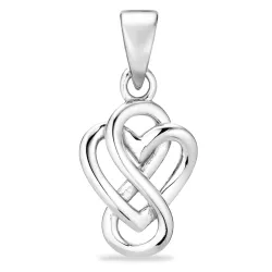hjerte infinity vedhæng i sølv - Amoré
