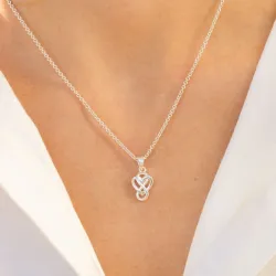 hjerte infinity vedhæng i sølv - Amoré