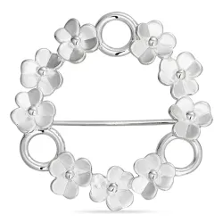 blomst broche i sølv