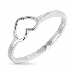 Fingerringe hjerte ring i sølv