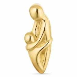 mor og barn vedhæng i forgyldt sølv