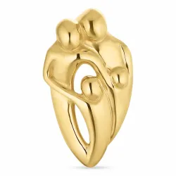 mor og barn vedhæng i forgyldt sølv