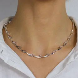 halskæde i sølv  x 6,0 mm