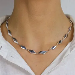 halskæde i sølv  x 8,0 mm