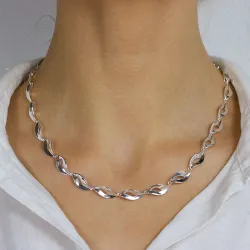 halskæde i sølv  x 7,6 mm