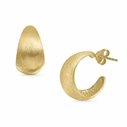 halvcreoler i forgyldt sølv