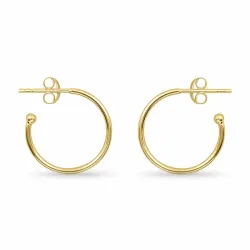 halvcreoler i forgyldt sølv