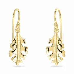 blad øreringe i forgyldt sølv