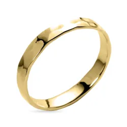 ring i forgyldt sølv