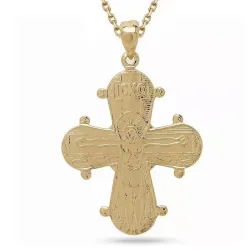 dagmarkors med fadervor halskæde i forgyldt sølv med vedhæng i forgyldt sølv