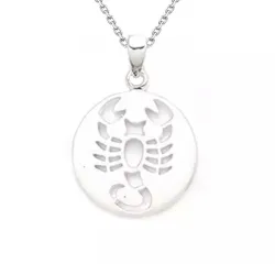 skorpionen halskæde i sølv med vedhæng i sølv