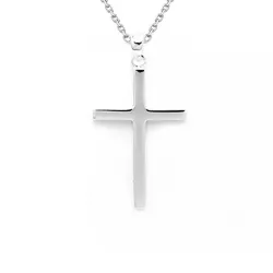 kors halskæde i sølv med vedhæng i sølv