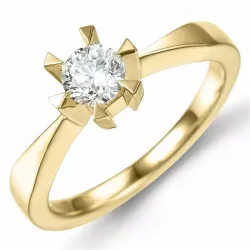 0,50 ct solitairering i 14 karat guld