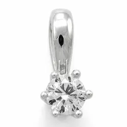 Kampagne - diamant vedhæng i 14 karat hvidguld 0,20 ct