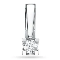 solitairevedhæng i 14 karat hvidguld 0,20 ct