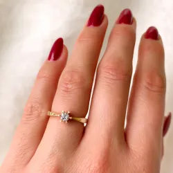 0,20 ct solitairering i 14 karat guld