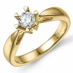 0,30 ct solitairering i 14 karat guld