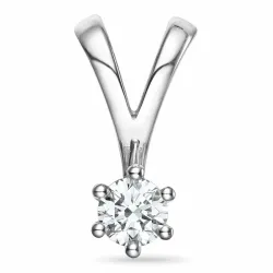 0,40 ct lab grown diamant solitairevedhæng i 14 karat hvidguld 0,40 ct