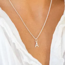 bogstav A vedhæng i sølv - My Letter