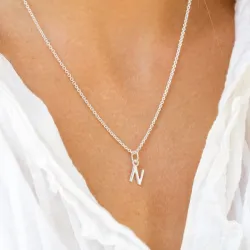 bogstav N vedhæng i sølv - My Letter