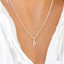 bogstav P vedhæng i sølv - My Letter