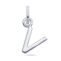 bogstav V vedhæng i sølv - My Letter