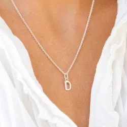 bogstav D vedhæng i sølv - My Letter