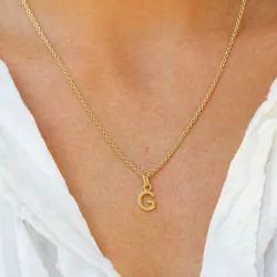 bogstav G vedhæng i forgyldt sølv - My Letter