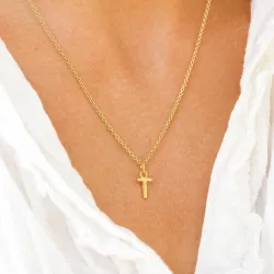 bogstav T vedhæng i forgyldt sølv - My Letter