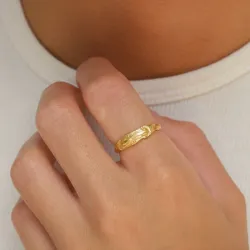 ring i forgyldt sølv - Lumé Etched