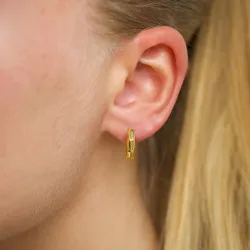 14 mm creoler i forgyldt sølv - Lumé Essence