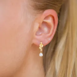 perle øreringe i forgyldt sølv - Lumé Etched