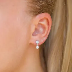 perle øreringe i sølv - Lumé Etched