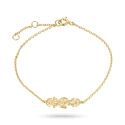 armbånd i forgyldt sølv 16 plus 3 cm x 6,5 mm  - Lumé Etched