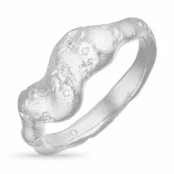 zirkon ring i sølv