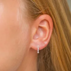 11,5 mm creoler i sølv - Lumé Etched