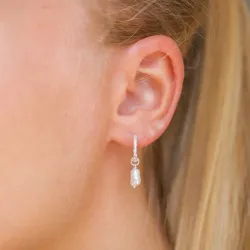 perle creoler i sølv - Lumé Etched